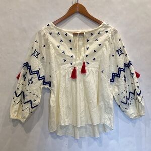 & Other Stories X Toms Embroidered Peasant Top